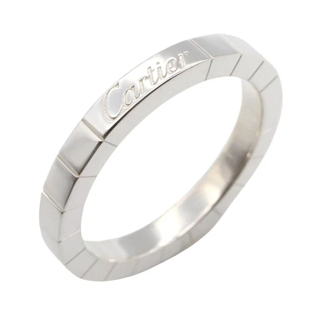 Cartier Lanieres Au750 White Gold Ring Size 14 in White from LuxUness