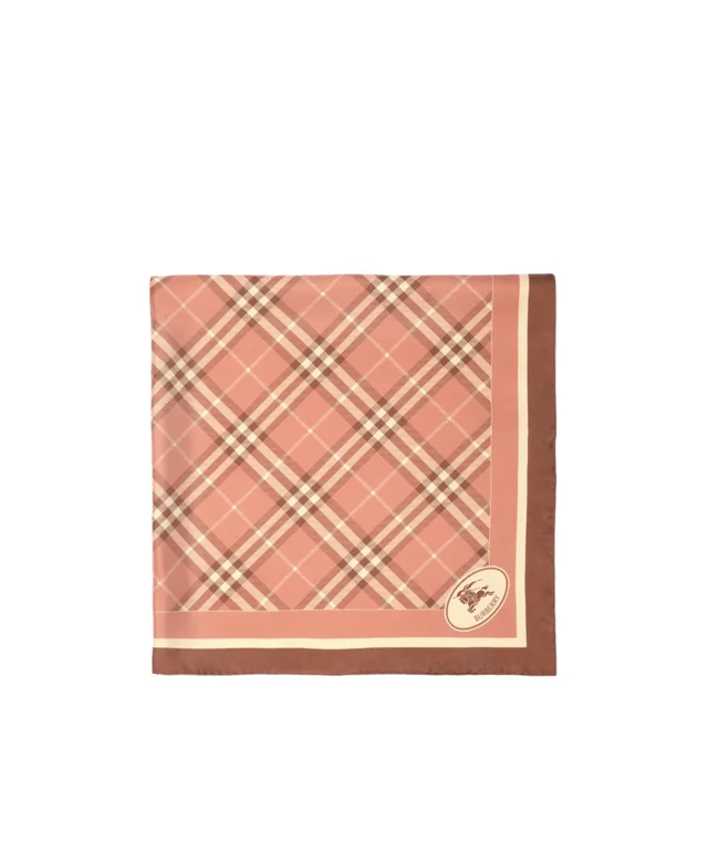 Burberry Check Knight stamp silk scarf, photo 2 of 5 from SENSER