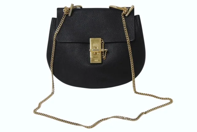 Chloé Drew Chain Shoulder Bag Leather Black in black Leather from Poshmark