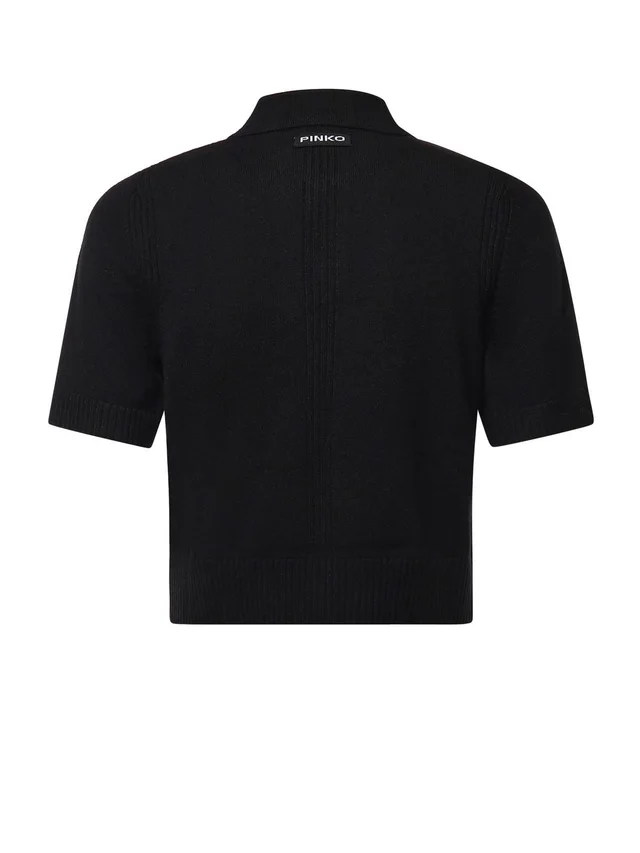 Pinko Short Sleeved Buttoned Polo Jumper, photo 2 of 3 from SENSER