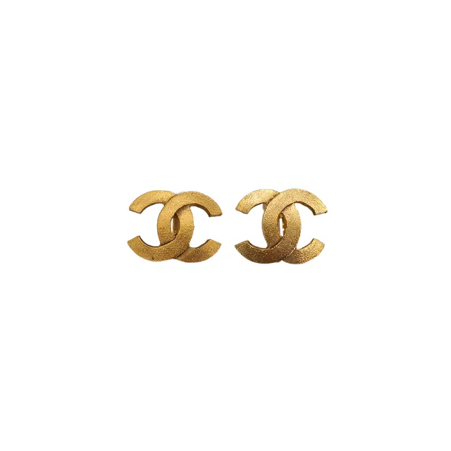 Chanel Vintage Earrings Cocomark Gold Accessory 29 in Gold from Luxury Promise