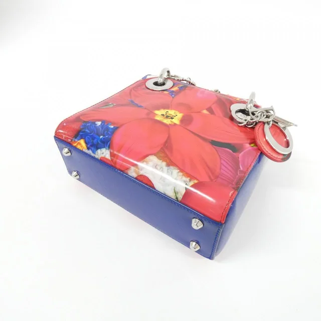 Christian Dior Lady Dior Mini Bag in RED+BLUE(レッド+ブルー) / SILVER(シルバー)金具 from KOMEHYO, photo 3 of 10