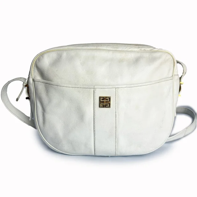 Givenchy Bag White Leather Messenger Shoulder Crossbody Vintage 80s Retro in white Leather from Poshmark