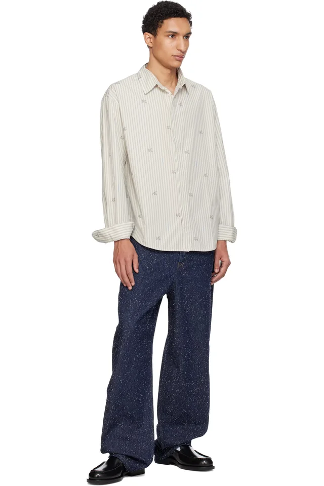 JACQUEMUS Beige 'The Simon long-sleeve' Shirt, photo 4 of 4 from SSENSE