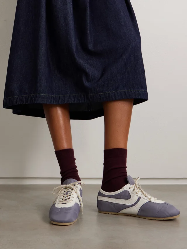 DRIES VAN NOTEN Leather-trimmed shell sneakers in Blue, photo 2 of 2 from NET-A-PORTER (Canada)