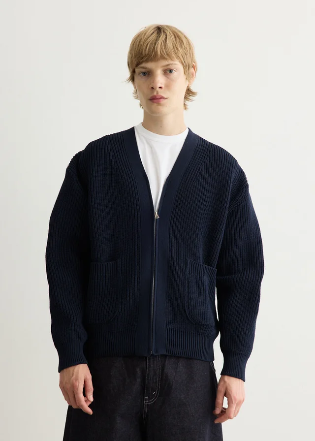 Comme Des Garcons Homme Cotton Polyester Zip Cardigan in Blue from Incu, photo 1 of 1
