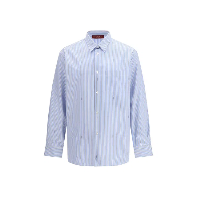 Gucci Blue Cotton Pattern Shirt in Blue from HEWI