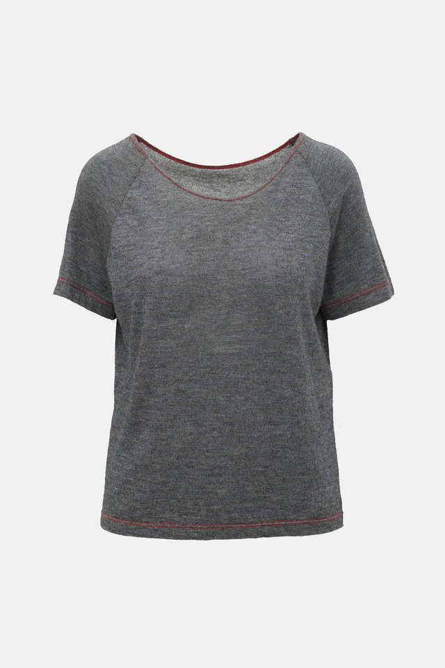 Chanel Grey Cashmere & Silk Co-Ord Set in Grey Silk from VSP Consignment, photo 2 of 2