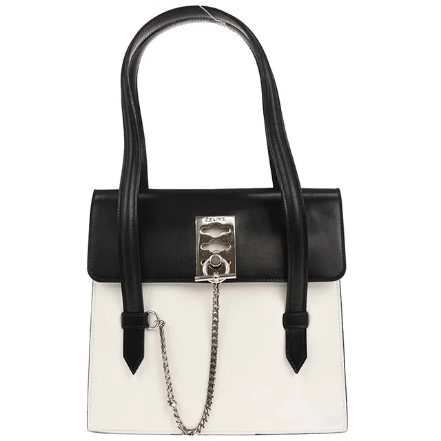 Celine White Leather Handbag in White Leather from AMORE Vintage Tokyo