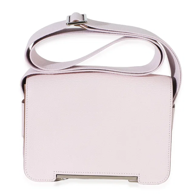 Hermès Mauve Pale Chai Verso Chevre Mysore Geta Phw Pink Leather Handbag in Pink Goatskin from HEWI