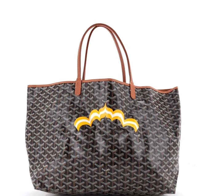 Goyard Saint Louis Tote Printed Coated Canvas GM in red|brown Coated canvas from Rebag