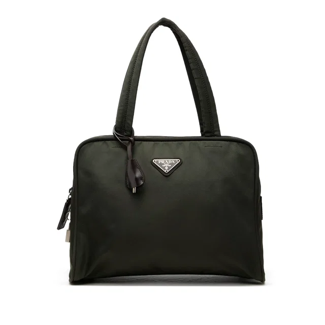 Black Prada Tessuto Handbag in Black Nylon from Designer Revival