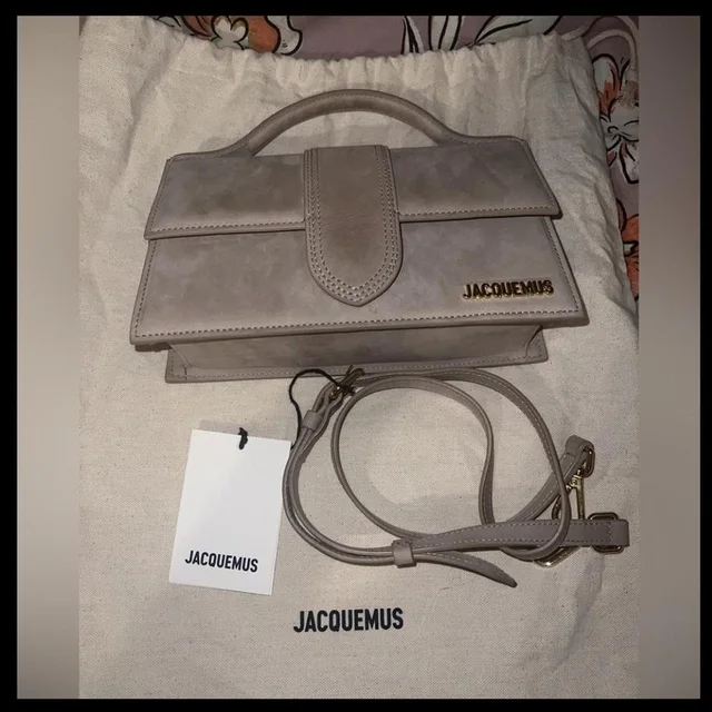 Jacquemus Women's Bag - Grey/Cream in gray from Depop, photo 1 of 1