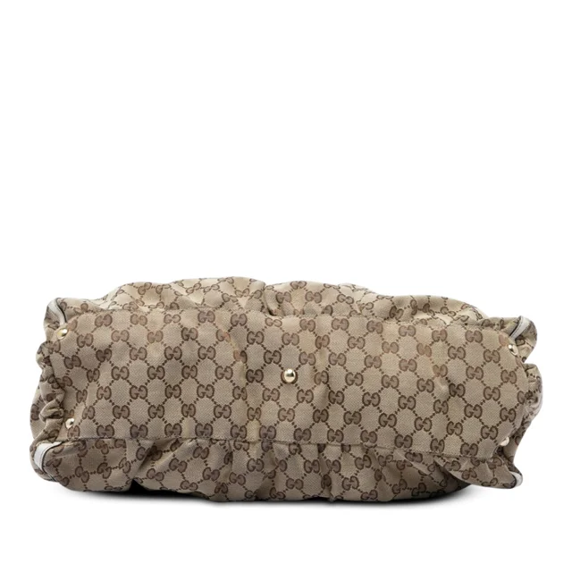Beige Gucci GG Canvas Abbey D Ring Shoulder Bag in Beige Canvas from Designer Revival, photo 2 of 2