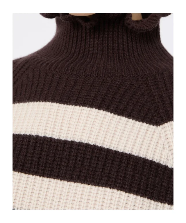 Max Mara Relaxed-cut wool and cashmere sweater - Dark brown, photo 5 of 5 from SENSER
