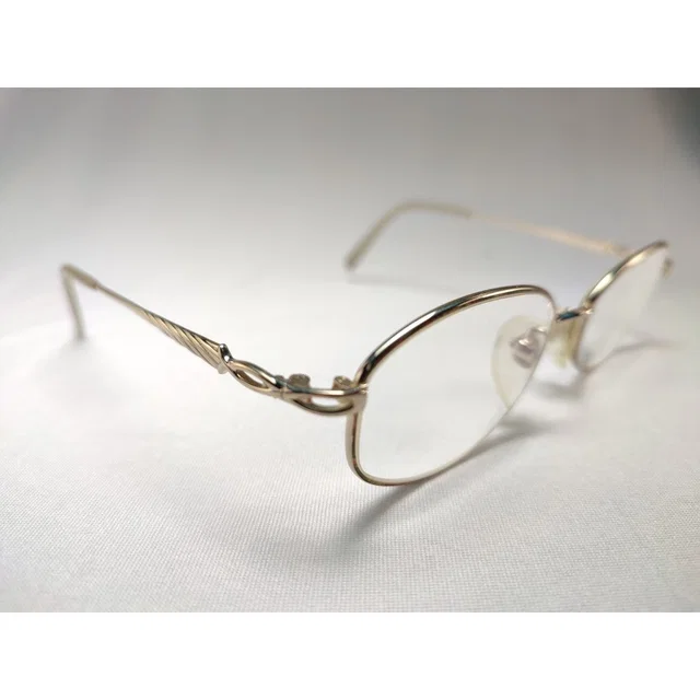 Seiko T095 Titanium Oval Eyeglass Frames Gold Filigree Japan 52-17-135 in gold from Poshmark