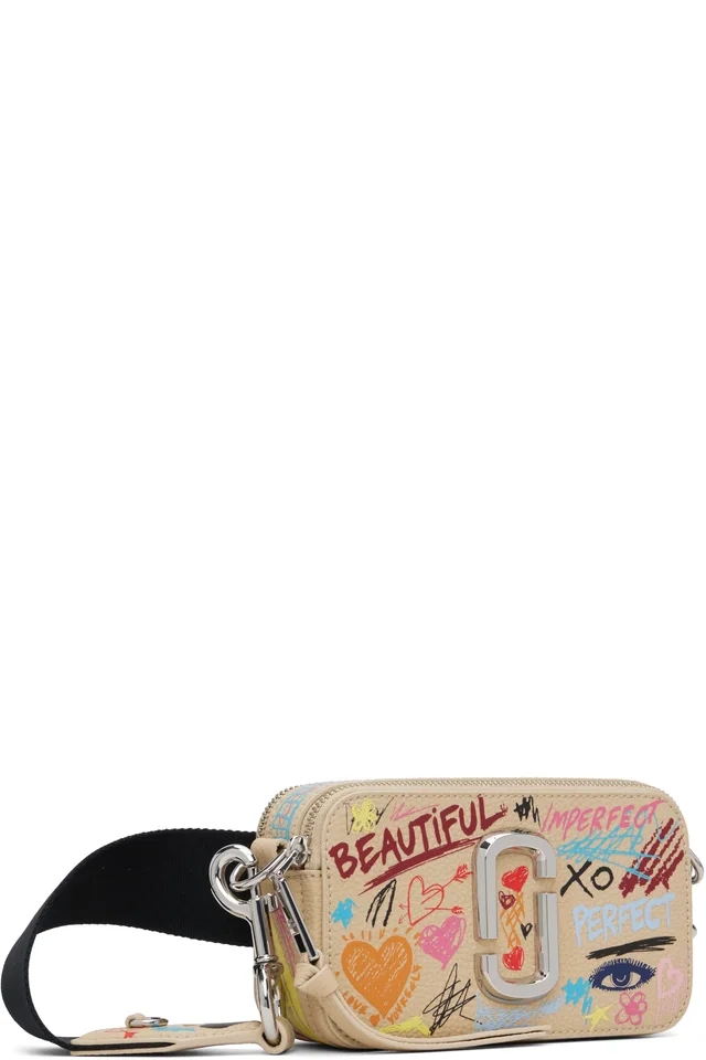 Marc Jacobs Beige 'The Punk Scribble Snapshot' Bag, photo 2 of 4 from SSENSE