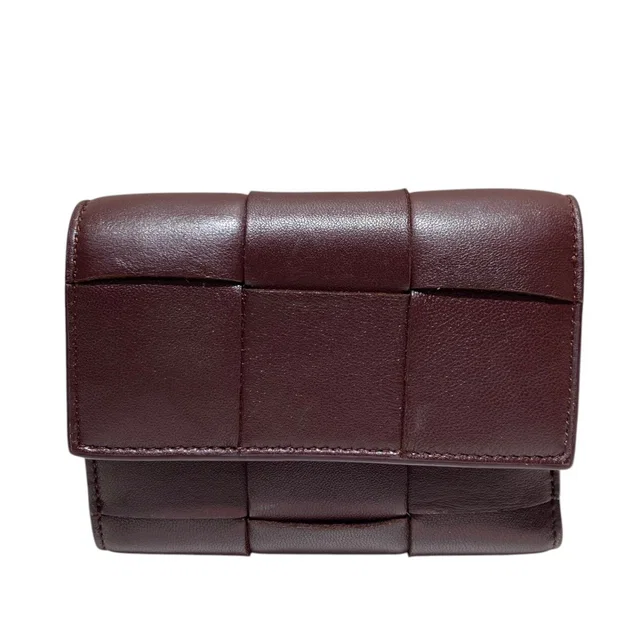 Bottega Veneta Cassette Maxi Intrecciato Trifold Wallet Leather in Woven leather from The Reluxe