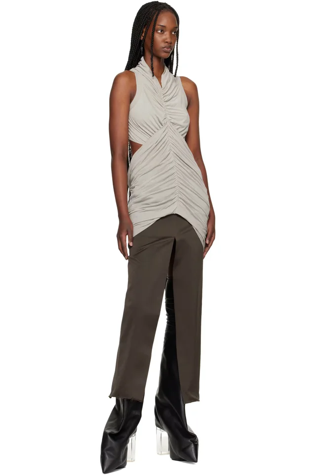 Rick Owens Off-White Temple Sunpeel Top, photo 4 of 4 from SSENSE
