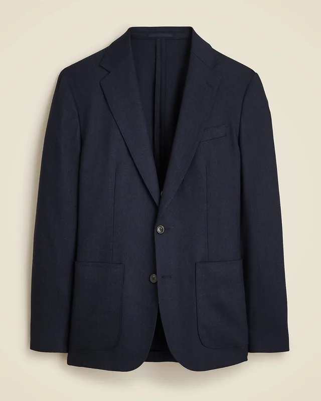 J.Crew Crosby Classic-fit blazer in Irish linen-wool blend in Blue from J.Crew (Canada), photo 1 of 1
