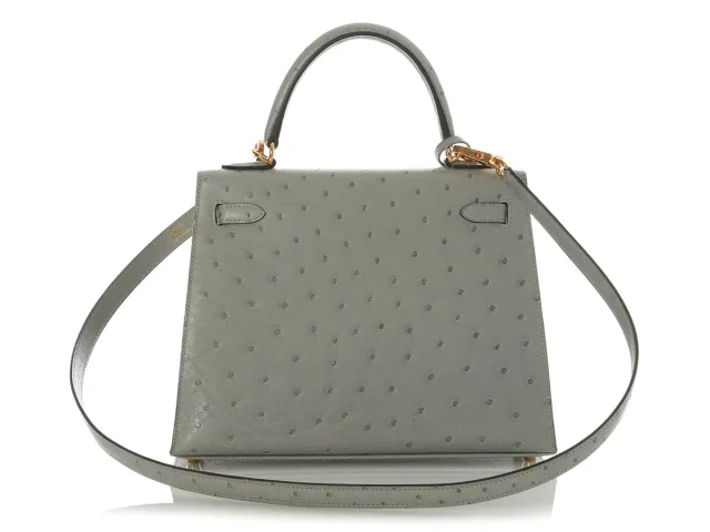 Hermès Bleu Glacier Ostrich Kelly 25 in Blue Ostrich from Ann's Fabulous Finds, photo 5 of 12