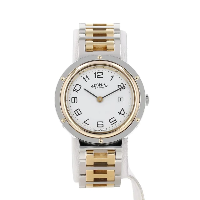 Hermès Clipper watch in steel, circa 2000 from Collector Square, photo 2 of 2
