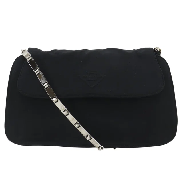 Bottega Veneta Chain Shoulder Nylon Shoulder Bag in Nylon from LuxUness