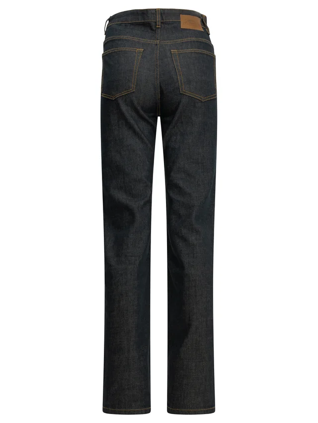 Ganni Fold Pleated Straight Leg Jeans, photo 2 of 4 from SENSER
