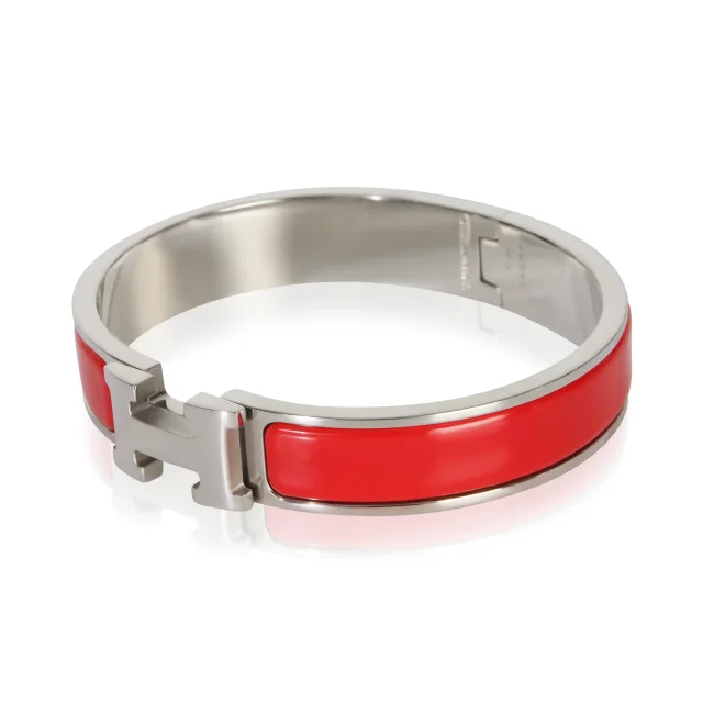 Hermès Clic H Bracelet Rouge Amarante in Red from HEWI, photo 4 of 5