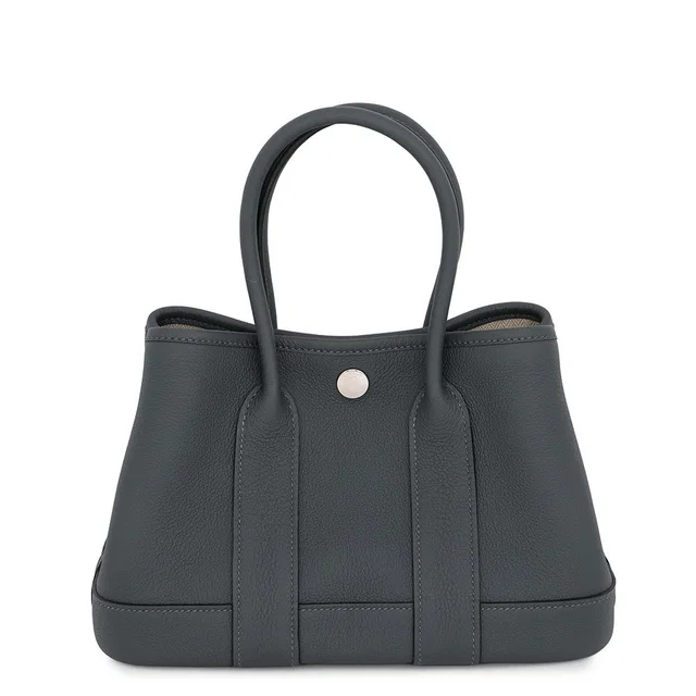 Hermès Tote Bag Neo Garden 23 Party Gray Misty Silver Togo in Grey Togo leather from The Reluxe
