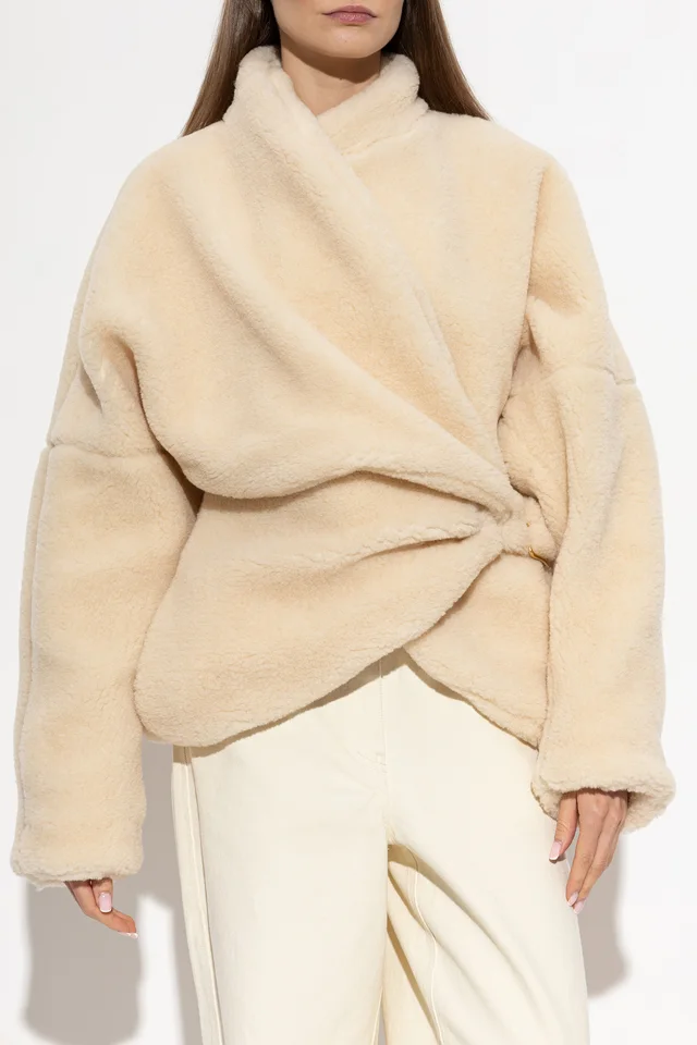 DARKPARK Cindy Wrap Shearling Coat, photo 2 of 5 from SENSER