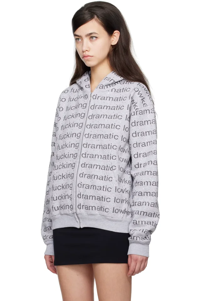 I'm Sorry by Petra Collins SSENSE Exclusive Gray JennyFax Edition Oversized Hoodie, photo 4 of 5 from SSENSE