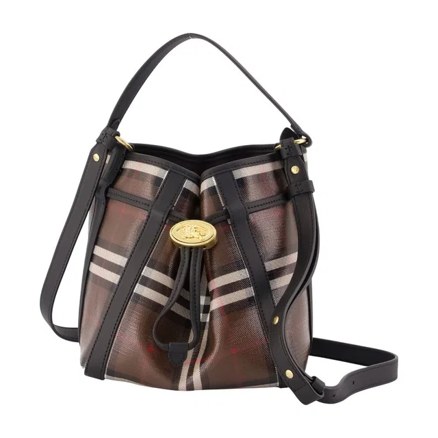 Burberry Shoulder Bag — Brown Cotton in Brown Leather from HEWI