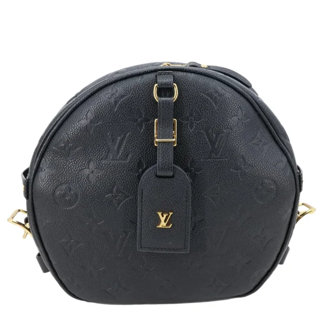 Louis Vuitton Boite Chapeau Souple MM Monogram Empreinte Shoulder Bag Black in Black Leather from Dallas Designer Handbags