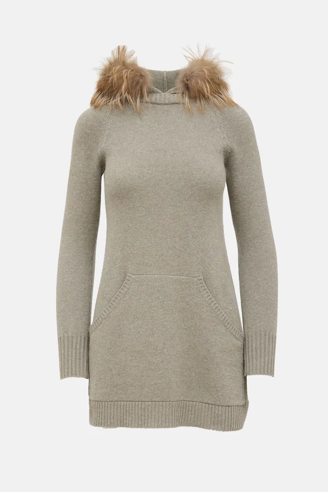 Brunello Cucinelli Cashmere Fur Hooded Sweater in Cashmere from VSP Consignment