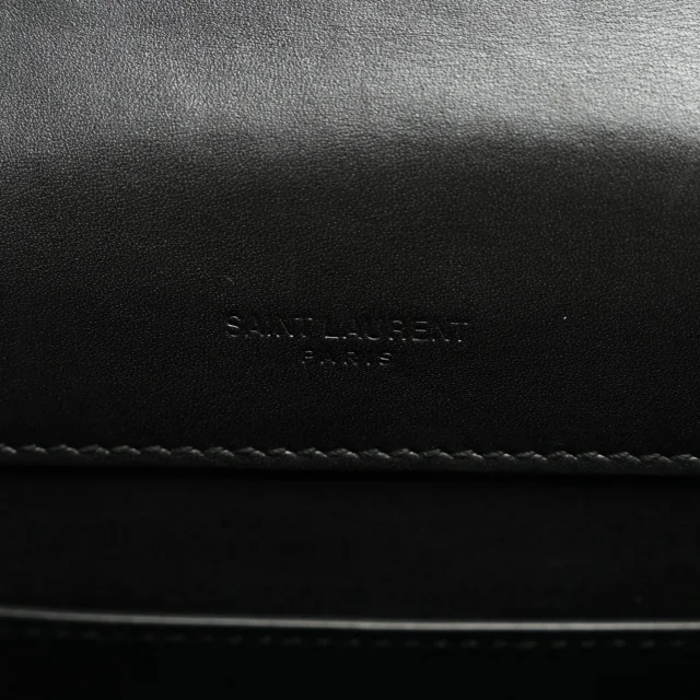 Saint Laurent Smooth Calfskin North South Kaia Satchel Black in Black Calfskin from FASHIONPHILE, photo 6 of 10