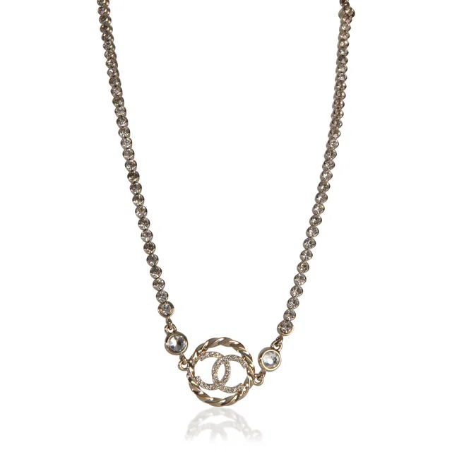 Chanel Gold-Plated 2023 CC Choker Necklace in Gold from myGemma