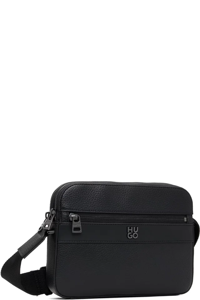 Hugo Black Logo Hardware Bag, photo 2 of 4 from SSENSE