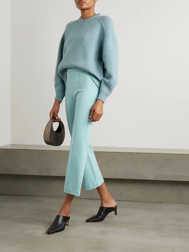 STAUD Knack cropped stretch-jersey straight-leg pants, photo 2 of 2 from NET-A-PORTER (Canada)