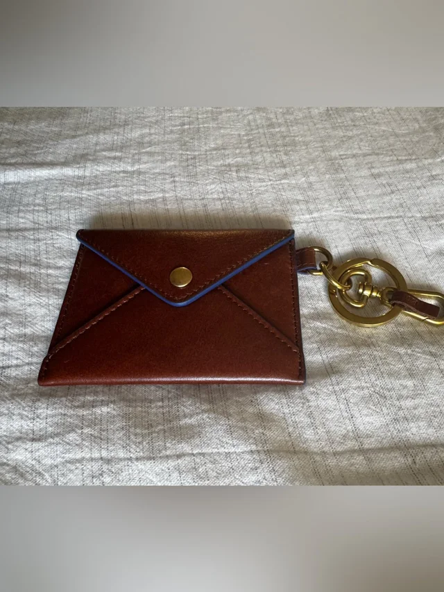Mulberry Love Letter Card Slip Keyring in blue|brown|red Leather from Poshmark