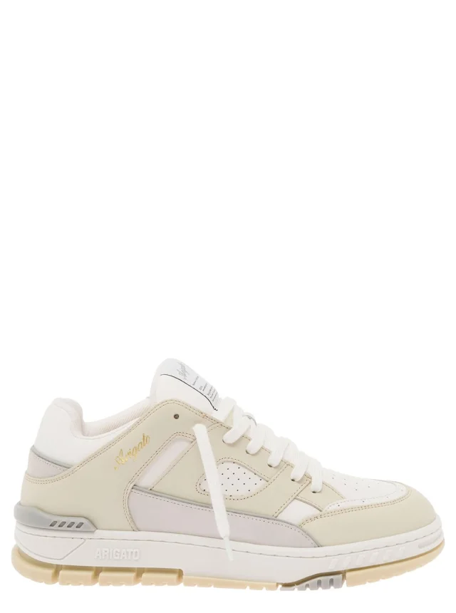 'Area Lo' Beige Sneaker with Logo Embossed in Blend Leather Men in Beige, image 1 of 1 from Gaudenzi Boutique