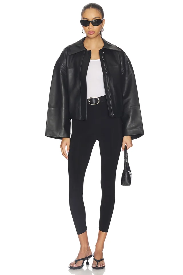 Norma Kamali x Lifestyle Cropped Legging in Black, photo 5 of 6 from REVOLVE (Canada)