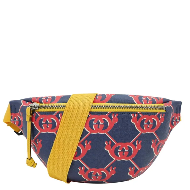 Gucci Children's Interlocking G Snail Print Canvas Bumbag Blue 502095 in Blue Canvas from Dallas Designer Handbags