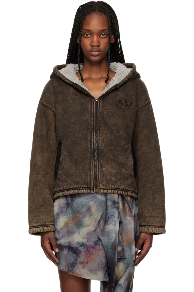 Brown F-Ella Hoodie, image 1 of 1 from SSENSE