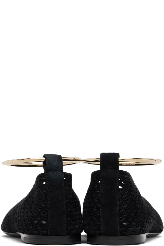 Jil Sander Black Ring Ballerina Flats, photo 2 of 5 from SSENSE