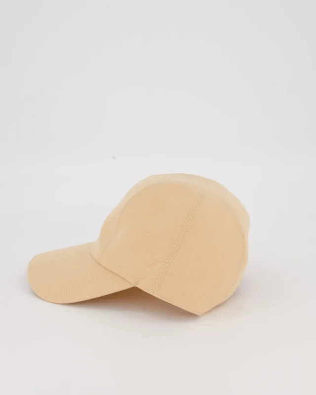 Hermès Beige Cotton Cap with Pink Medor Detail Size 56 in Beige Silk from Sellier, photo 7 of 9