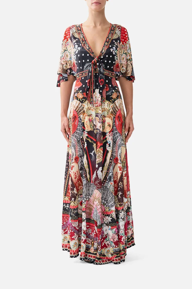 Camilla eBoutique FLUTTER SLEEVE TIE FRONT JERSEY DRESS DAUGHTERS OF DUENDE from CAMILLA, photo 1 of 1