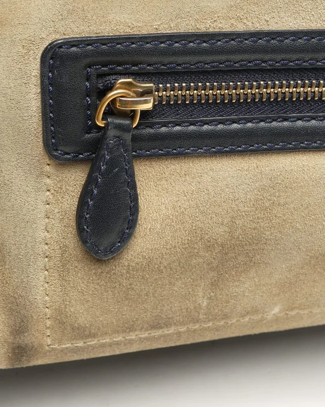 Celine Luggage Mini Bag in Suede from A Retro Tale, photo 13 of 15