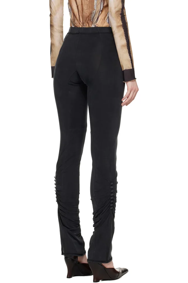 KNWLS Black Leia Trousers, photo 3 of 4 from SSENSE