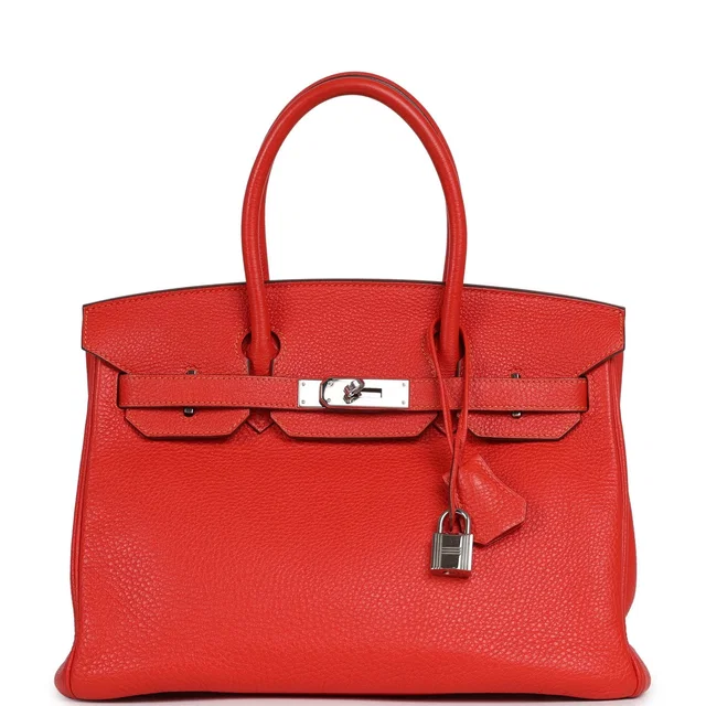 Hermès Birkin 30 Capucine Togo Palladium Hardware in Togo leather from Madison Avenue Couture